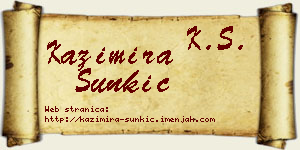 Kazimira Šunkić vizit kartica